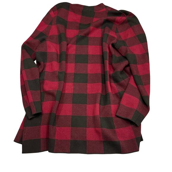 Talbots buffalo plaid merino cardigan size XL - Picture 7 of 10